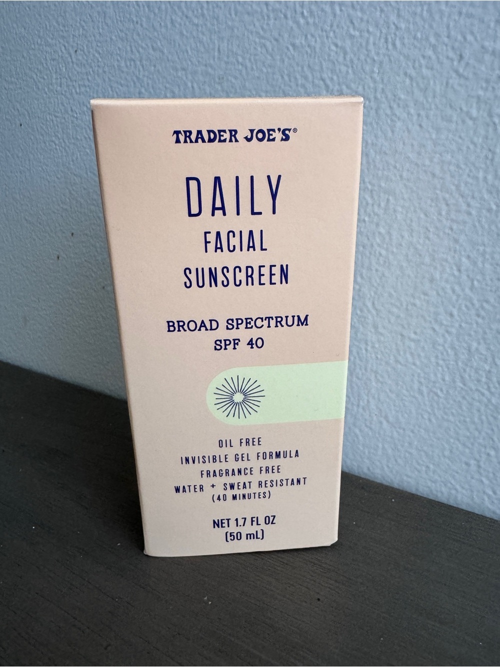 2x Trader Joe's Daily Facial Sunscreen SPF 40 — Oil Free Invisible Gel Formula
